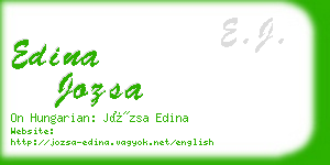 edina jozsa business card